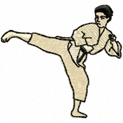 Karate Embroidery Design 2